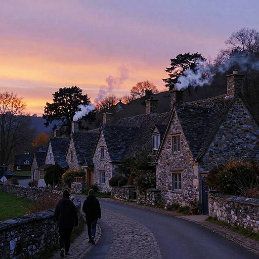 Monet-Inspired Quiet Mountain Village