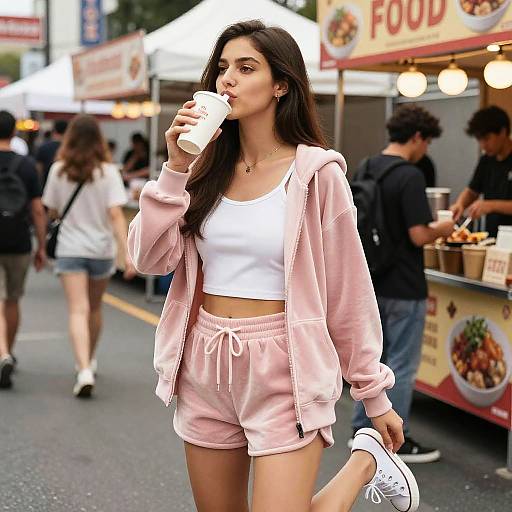 Sporty Woman at LA Food Festival
