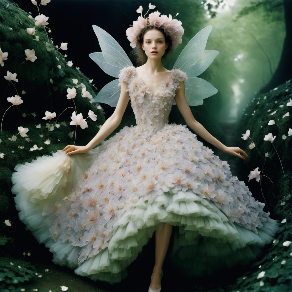 Enchanting Fairy Portrait in Whimsical Style