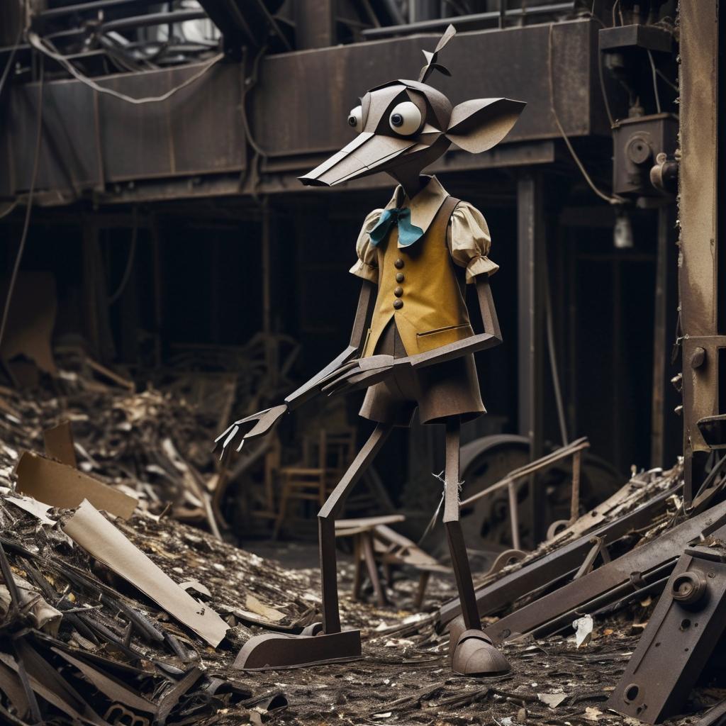 Dark and Twisted Pinocchio in Machinery