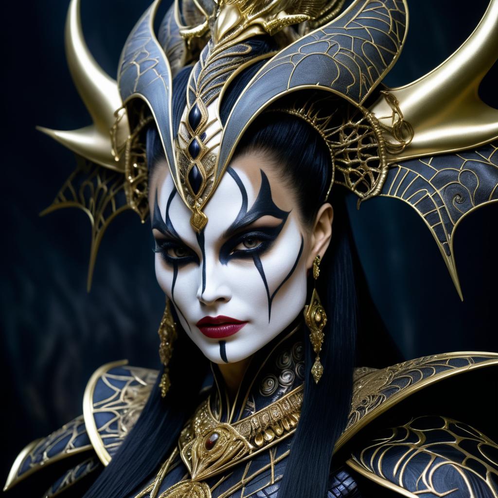 Evil Angelina Jolie in Intricate Costume