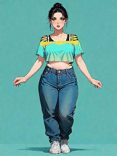 Stylish Woman in Streetwear Outfit