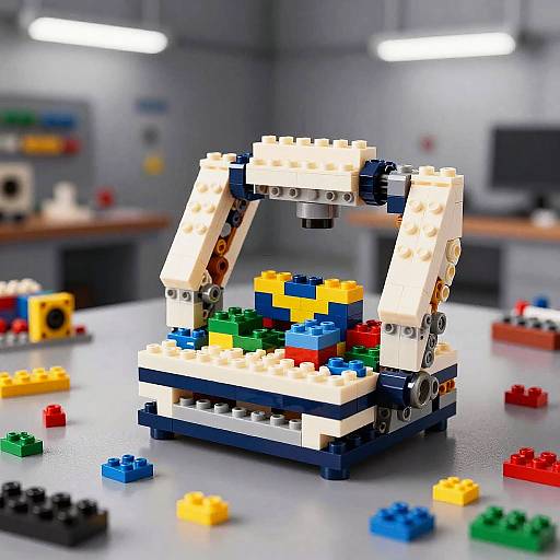 Futuristic LEGO Assembly Machine