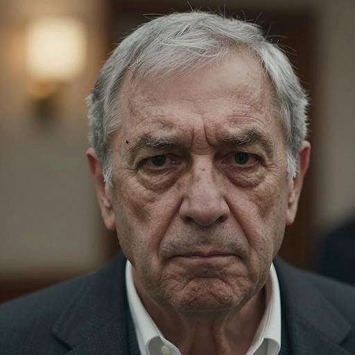 Serious Elderly Man Portrait in Focus