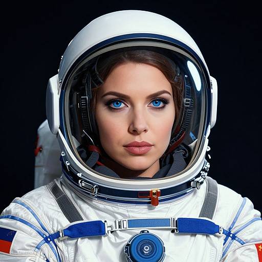 Portrait of Adventurous Woman Astronaut