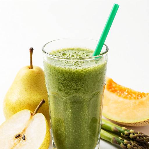 Vibrant Green Smoothie Close-Up