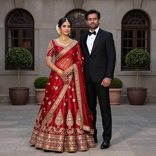 Elegant Couple in Traditional Attire