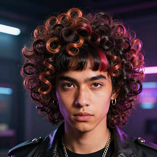 Futuristic Biracial Mullet Art