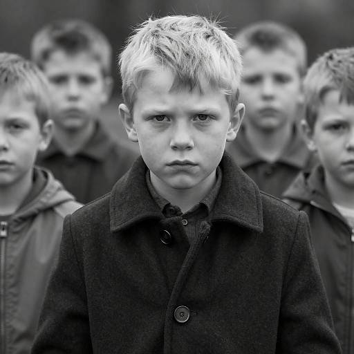 Intense Expression of Youthful Innocence