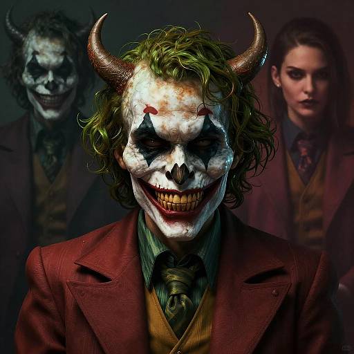Hyperreal Skull Joker Demon Portrait