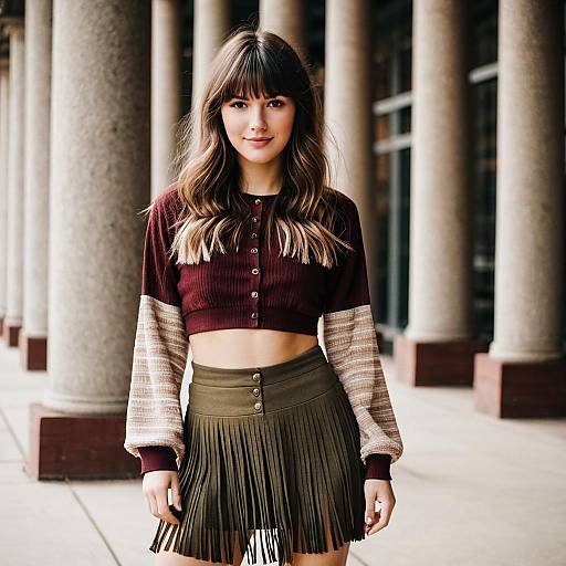 Bohemian Style Young Woman Outdoors