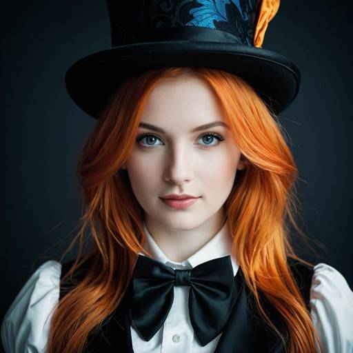 Young Woman in Mad Hatter Costume