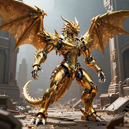 Polished Gold Dragon Android