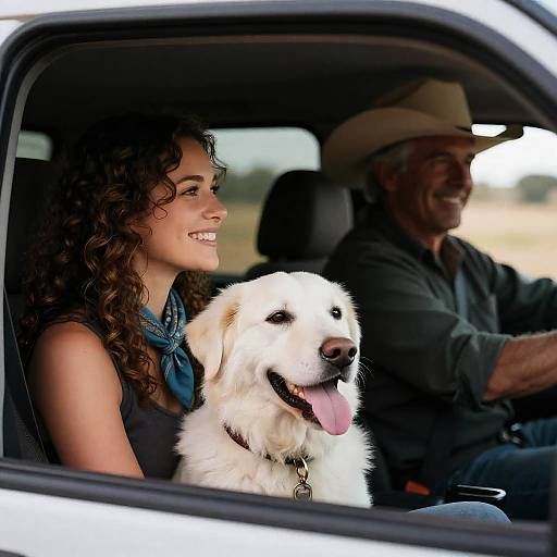 Joyful Road Trip with a Happy Dog