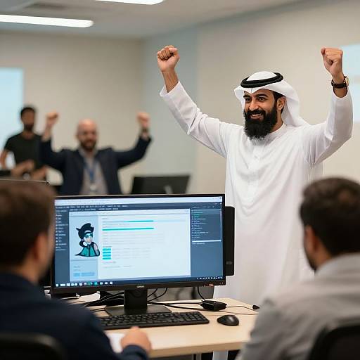 Cheering Animators for Middle Eastern Presenter