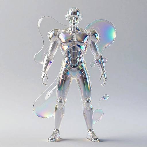 Futuristic Biomechanical Man Portrait