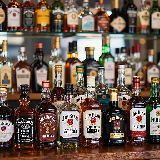 Vibrant Colorful Bar Shelf Photo