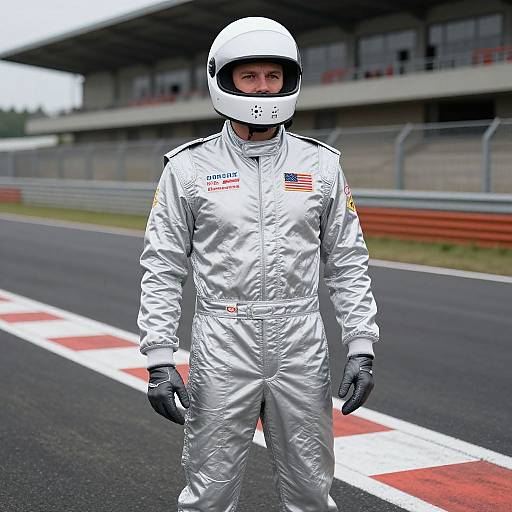 White Race Car Driver Costume
