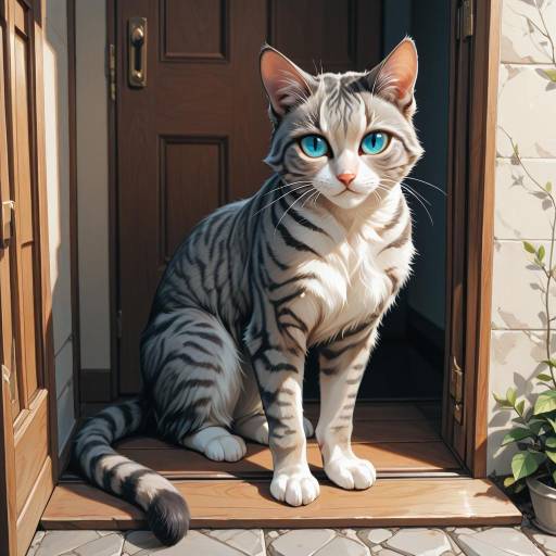 Elegant Gray Tabby Cat in Soft Light Elegant Gray Tabby Cat in Soft Light