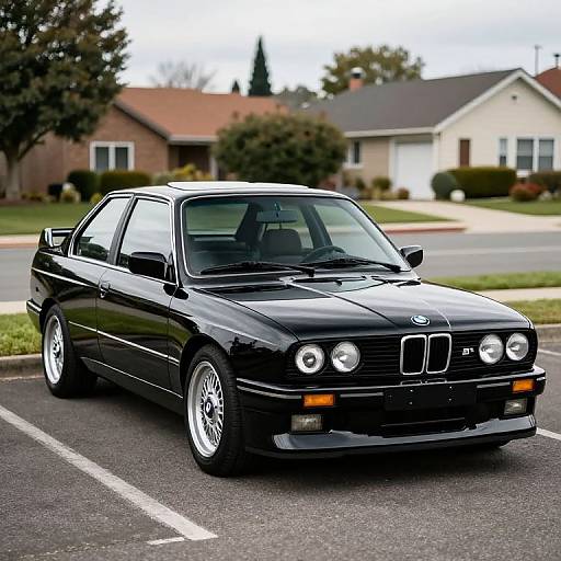 Classic Shiny Black BMW M3 E30