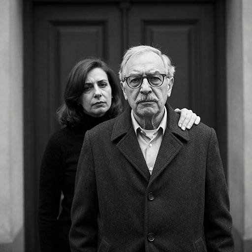 Intense Portrait of Couple in Doorway