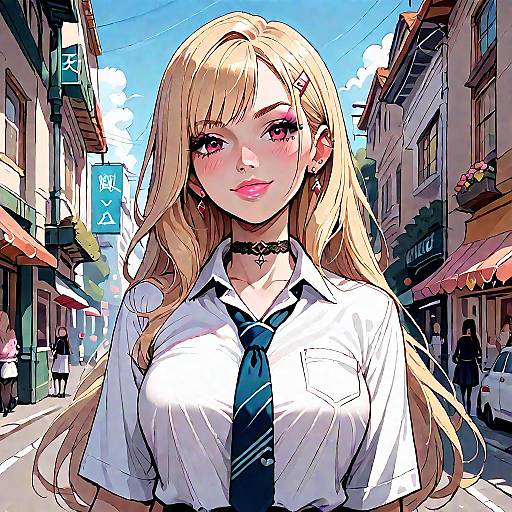 Kitagawa Marin Blonde Schoolgirl Portrait