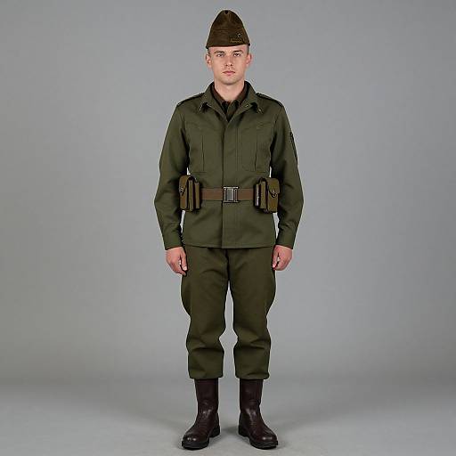 Man in Green Military Uniform