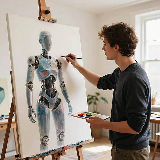 Collaborative AI and Human Art Creation