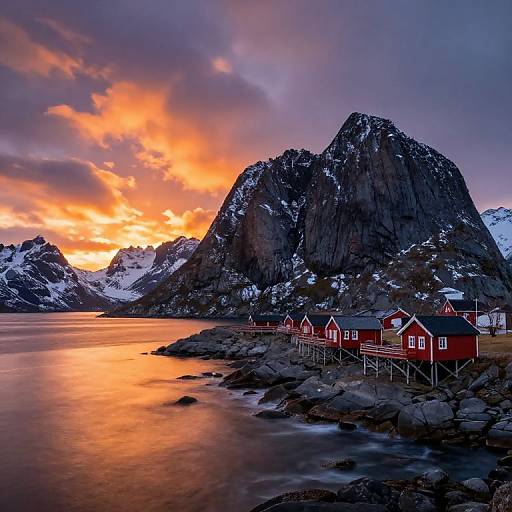 Lofoten Sunset Nordic Landscape