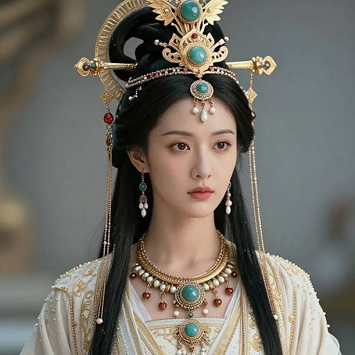 Pastel Mat Atlantean Priestess Portrait