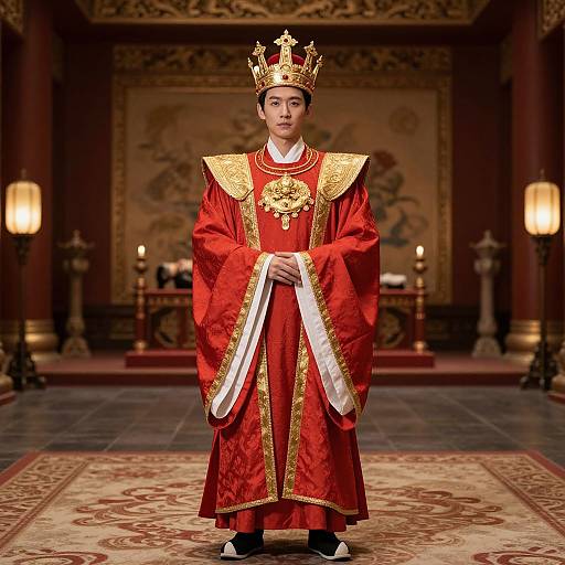 Regal Modern King in Golden Crown