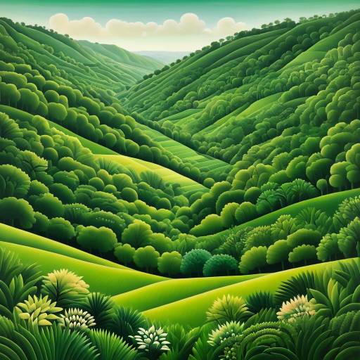 Serene Spring Valleys in Rousseau Style