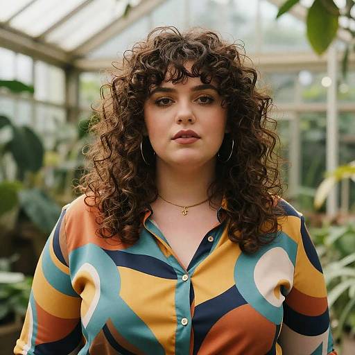 Curly Shag on Plus Size Model