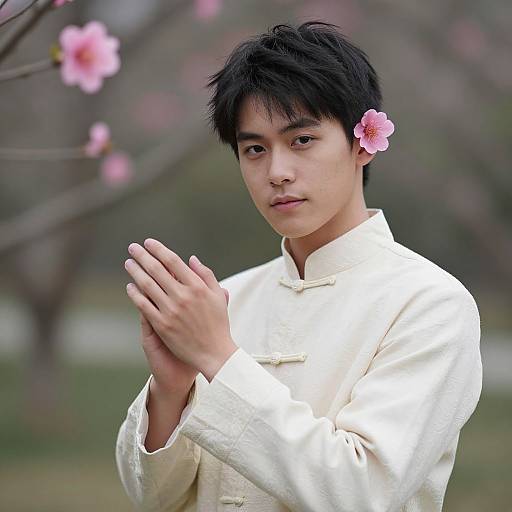 Realistic Chinese Male Wedding Attire