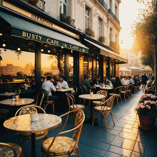 Sunrise at Busty Cafe Terrace