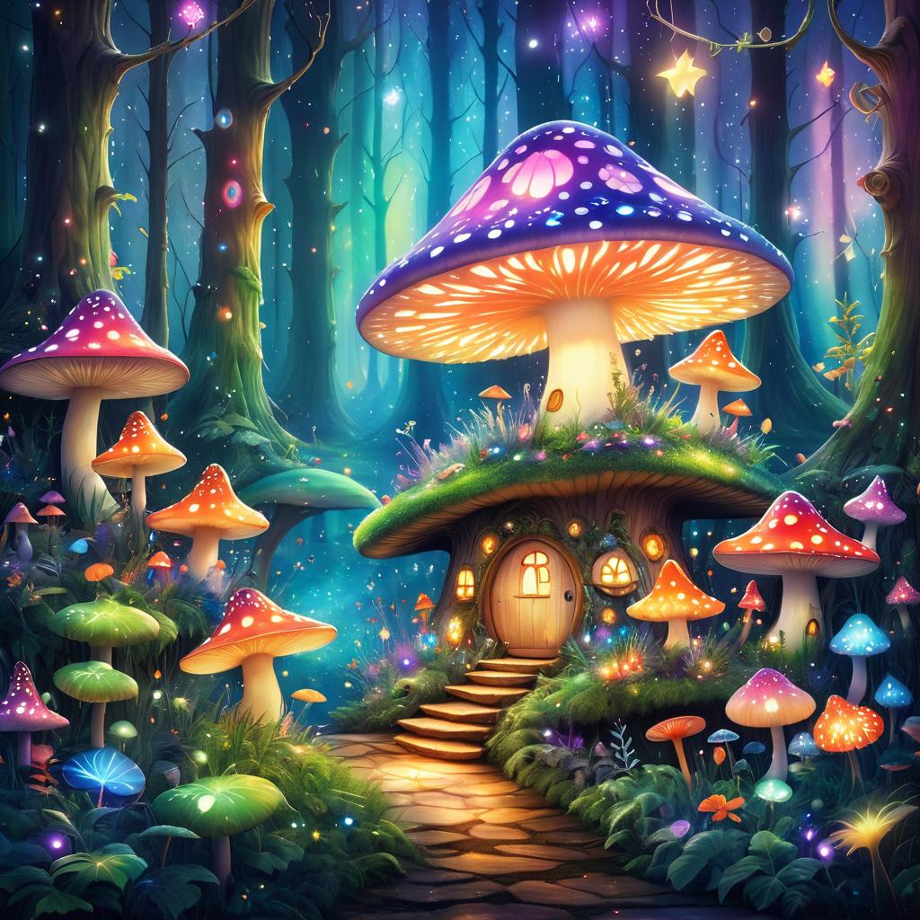 Whimsical Sprite in Enchanted Forest