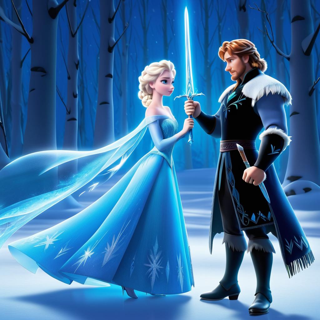 Elsa and Hans Face-Off: Animated Duel