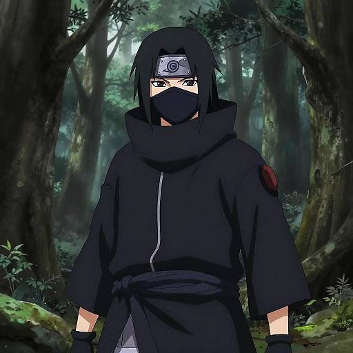 Itachi Uchiha ANBU in Misty Forest
