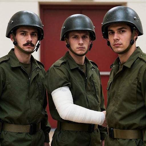 Intense Soldiers Indoors Portrait