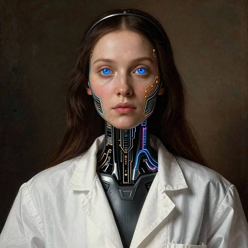 Renaissance Android Scientist Portrait