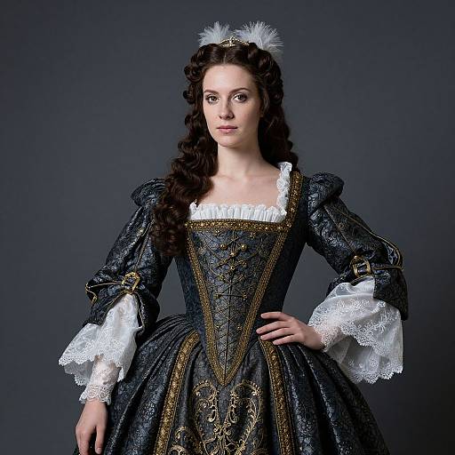 Regal Portrait in Historical German Costume