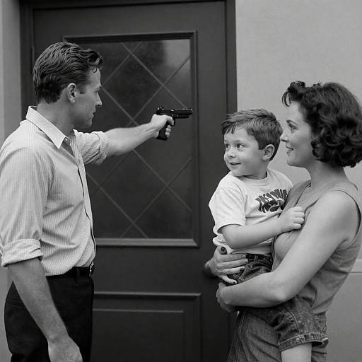 Tense Black-and-White Scene from Edie Mae's Run