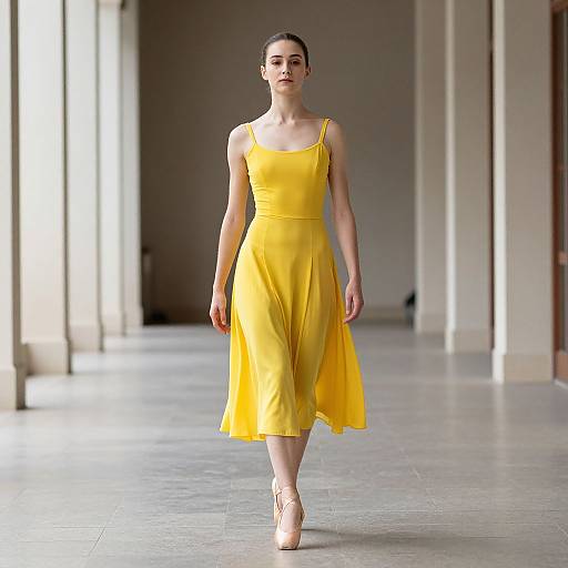 Contemporary Dance Costume in Yellow