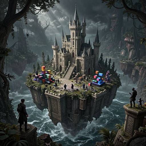 Gothic Dreamscape of Haunted Castle
