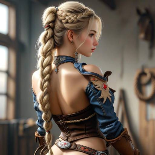 Realistic Portrait of a Standing Girl