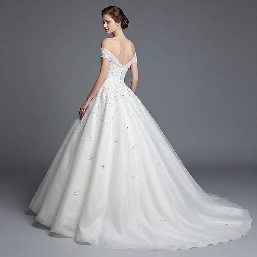 Modern Champagne A-Line Wedding Dress