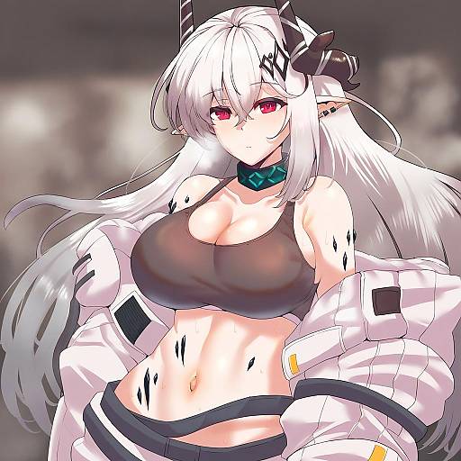 Illustration of Mudrock (elite ii) (arknights), arknights in the style of Wakura (gcdan)