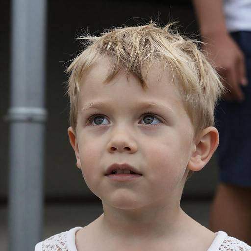 Curious Blonde Boy Close-Up