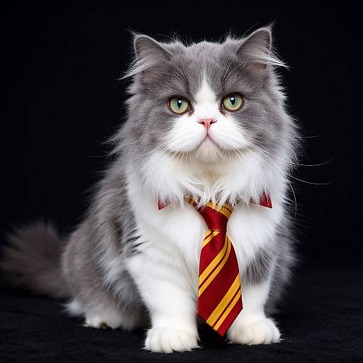 Detailed HDR Persian Cat in Gryffindor
