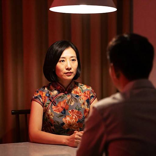 Calm Encounter in Warm Lighting